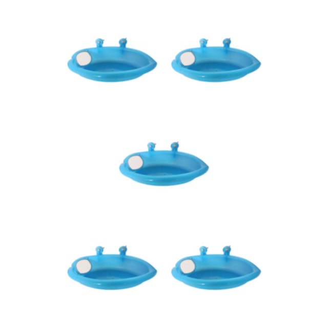 ZheElen Plastic Durable Construction And Multifunctional Bird Bathtub For Pet Bird Easy To Mirror Single sided mirror 5Set