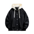 thumbnail image 1 of LOVZFMLL Jackets for Men Solid Color Outdoors Mountaineering Wearproof Warm Zipper Multi-pocket Coat Long Sleeve, 1 of 3