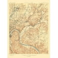 thumbnail image 2 of USGS 11x14 White Modern Wood Framed Museum Art Print Titled - Cincinnati East Ohio Kentucky Quad - USGS 1900, 2 of 4