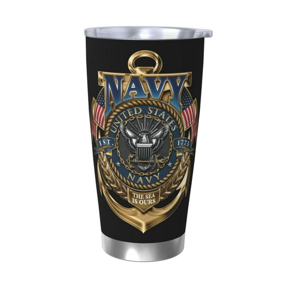 Navy Car Coffee Cup Stainless Steel Vacuum Insulated Travel Tumbler Reusable Cup