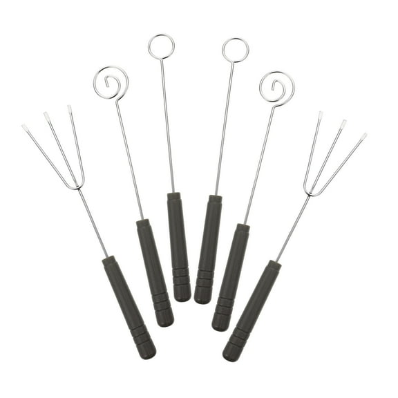 MERRYHAPY Set of 6 Chocolate Dipping Forks with PP Handles for Fondue and Dessert