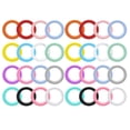 thumbnail image 1 of 32Pcs Silicone Beadable O Rings 65mm Round Silicone Loop with 2 Hole, 1 of 5
