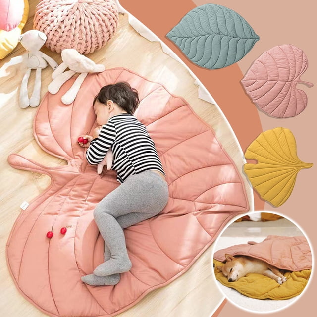 Fiudx Manta para Perro con Forma de Hoja, Algodón Suave, Lavable a Máquina, Multiusos, Acogedora para El Sofá, Tamaño Mediano, Se Integra Perfectamente con La Decoración Del Hogar.