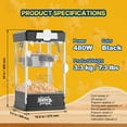thumbnail image 4 of KFFKFF 4 Oz Commercial Popcorn Machine, 480W Countertop Popcorn Maker,  Container Produces 1.5 Gallon per Cycle, Comes with 3 Ladles, Black, 4 of 9