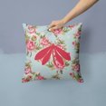 thumbnail image 2 of Caroline's Treasures BB1060-RS-BU-PW1414 Moth Shabby Chic Blue Roses Decorative Pillow Large Multicolor, 2 of 4