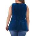 thumbnail image 4 of DARING DIVA Women's Plus Sequin Glitter Gradient Tank Club Party Vest 1X Royal Blue, 4 of 6