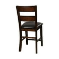 thumbnail image 6 of Cterwk Set of 2 Wooden Counter Height Chair Faux Leather Upholstered Seat Dining Chair for Living Room, Dining Room, Dark Brown, 6 of 9