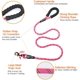 thumbnail image 3 of Correa para perros de nailon reflectante, negra, ajustable, resistente y de alta calidad, de 150 cm, para perros grandes o medianos, ideal para correr, trotar y hacer senderismo (rosa)., 3 of 5