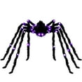 thumbnail image 2 of 4 Ft Giant Halloween Spider Decoration LED Light up Black Hairy Spider with Red Lighted Eyes Battery Operated Realistic Scary Fake Spider for Yard Party House Decor Outdoor Indoor, 2 of 3