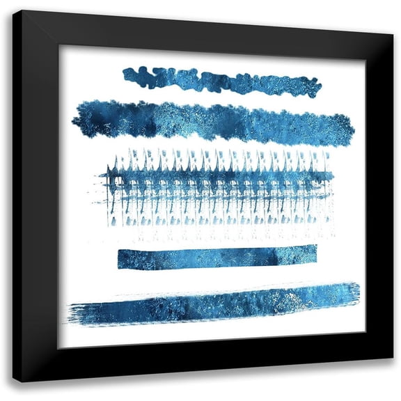 Lewis, Sheldon 12x12 Black Modern Framed Museum Art Print Titled - Indi Abstract Foil 1