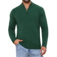thumbnail image 1 of SUÉTER DE PULLOVER DE CUELLO ALTO PARA HOMBRE INSPIRE CHIC, CON CREMALLERA DE CUARTO, TEJIDO, TIPO POLO, TAMAÑO M, VERDE, 1 of 6