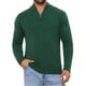 thumbnail image 1 of SUÉTER DE PULLOVER DE CUELLO ALTO PARA HOMBRE INSPIRE CHIC, CON CREMALLERA DE CUARTO, TEJIDO, POLO, TAMAÑO S, VERDE, 1 of 6