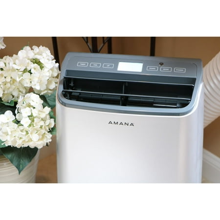 Amana - 450 Sq. Ft. Portable Air Conditioner - Silver/Gray