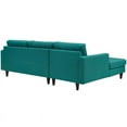 thumbnail image 5 of Modway Empress Left-Facing Upholstered Fabric Sectional Sofa in Teal, 5 of 5