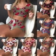 thumbnail image 6 of Ana Women Fashion Lips Print Sleepwear Suit Sexy Pajamas Top Pants Skinng Homewear, 6 of 9