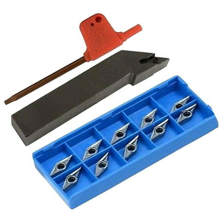 

10PC VCGT110304-AK H01 aluminum insert+ SVJCR1616H11 16mm lathe tool Turn Holder