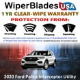 thumbnail image 2 of 2020 Ford Police Interceptor Utility Beam Wiper Blades Wipers w/1yr Warranty (Set of 2) (WiperBladesUSA), 2 of 5