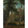 thumbnail image 2 of Georgius Jacobus Johannes van Os 19x24 Black Ornate Framed Double Matted Museum Art Print Titled: A Forest in Fontainebleau (1839), 2 of 5