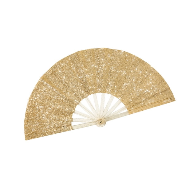 Sparkling Hand Fan Plastic Foldable Folding Fan For Dance Practice And Travel