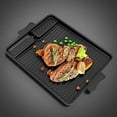 thumbnail image 3 of KAKOWELY Baking Pan Medical Stone Griddle Camping Stove Pan Nonstick Grill Plate Indoor Bbq Grill Stovetop Grill Pan South Korea Gill Pan Bbq Grill Accessories,14.96X"X10.24"X0.59", 3 of 5