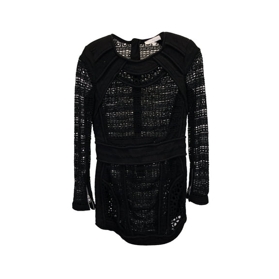 Pre-Owned Iro Castely Lace Mini Dress in Black Cotton