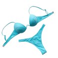 thumbnail image 2 of Neinkie Women's Sexy Bathing Suits Spaghetti Strap Bikini Set Underwire Swimsuit, 2 of 7