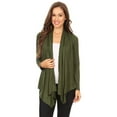 thumbnail image 4 of Women's Casual Long Sleeve Open Front Cardigan Solid Color Loose Fit Layer, 4 of 4