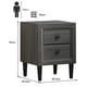 thumbnail image 2 of Mesitas de Noche Costway 2 x con 2 Cajones Mesita Auxiliar Moderna Gris, 2 of 7