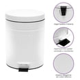 thumbnail image 3 of Bote Para Basura Blanco Con Pedestal 5l Home Styles, 3 of 10