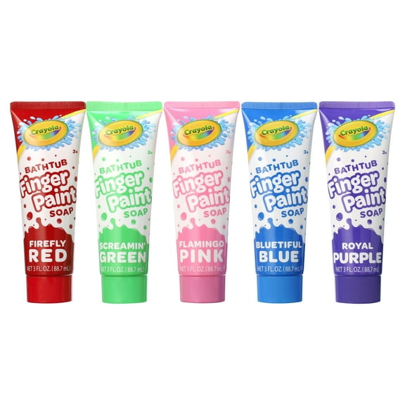 Crayola Bathtub Fingerpaint Soap 5 Color Variety Pack (Assorted Colors)