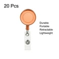 thumbnail image 3 of Uxcell Retractable Round Badge Holder Reel with Clip and Strap Clear Orange 20 Pack, 3 of 5
