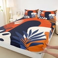 thumbnail image 4 of Erosebridal Palm Monstera Leaf Full Size Sheets,Cartoon Tropical Plant Bed Sheets For Men Women 4-Piece, 4 of 6