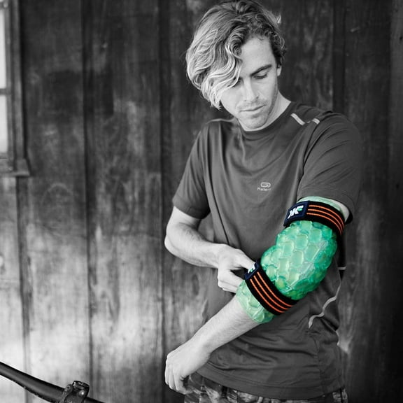 KOOL'N FX Hot & Cold Therapy, Reusable Elbow Gel Pack with Adjustable Straps - Great for Sports Injuries, Post Surgery, Sprained Elbows, Arthritis, Joint Pain Relief & More