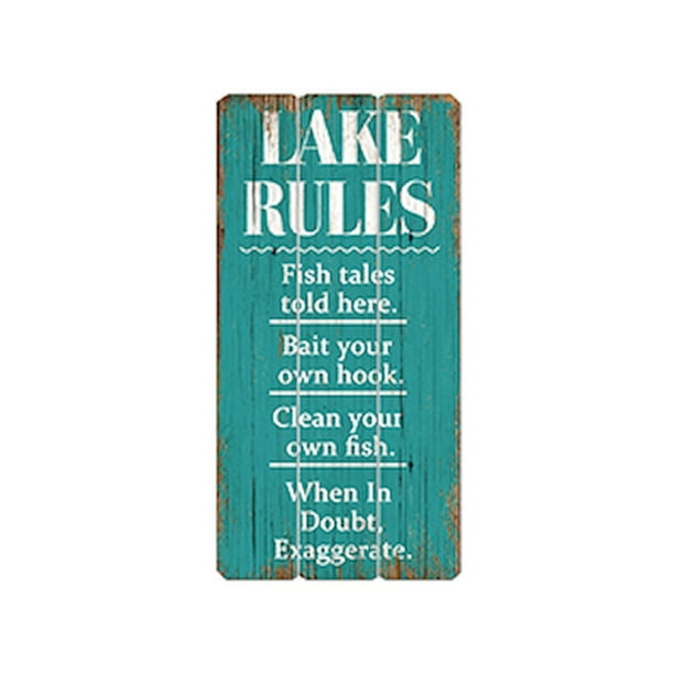 "Lake Rules " Wooden Sign