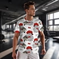 thumbnail image 3 of Wukai Rabbit And Hedgehog Print Men's Short-Sleeved Mesh T-Shirt,Quick-Dry Short Sleeve Workout T-Shirt-4X-Large, 3 of 8