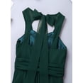 thumbnail image 6 of iiniim Girls Halter Ruched Bust Chiffon Long Bridesmaid Dress Pron Wedding Formal Party Maxi Gown, 6 of 7