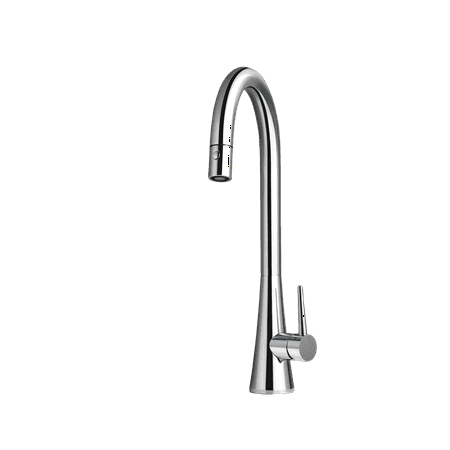 Houzer SOMPD-669-PC 17.875 Faucet Hole Brass Polished Chrome Soma Pull Down Kitchen Faucet