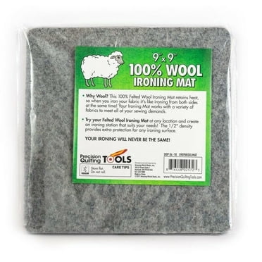 Pam Damour Magic Pressing Mat – 12x18" Wool Ironing Mat For Sewing & Clothing, Dual-Side Heat Retention