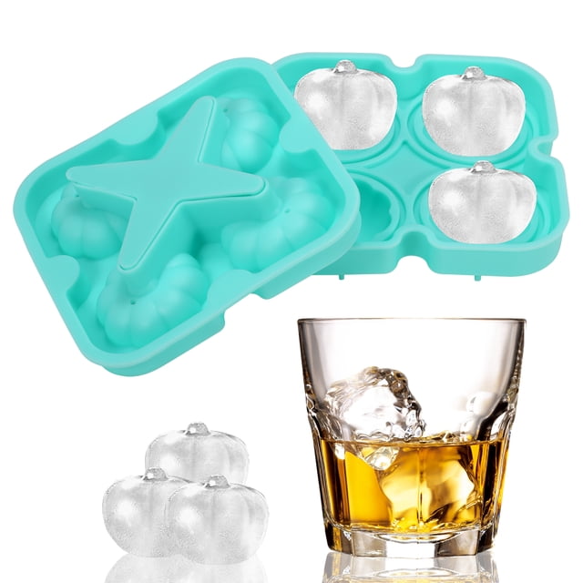 Molde para hacer hielo Molde para cubitos de hielo redondo de silicona Bandeja para moldes Forma de Abanopi Verde