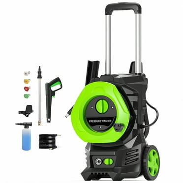 Electric Pressure Washer 4000 PSI, Max. 2.5 GPM Power Washer 25 ft Hose, 4 Quick Connect Nozzles, Foam Cannon, Clean Patios, Cars, Fences, Driveways