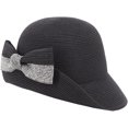 thumbnail image 1 of Sombrero de paja para mujer, playa, verano, lazo, ligero, UPF, ala ancha, Panamá Petmoko A64, 1 of 3