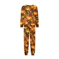 thumbnail image 5 of Halloween Family Pajamas Set Long Sleeve Crew Neck, Soft Matching Halloween Pajamas with Top Hat Pumpkin Print, Vintage Family Halloween Pajama Set for Party, 5 of 7