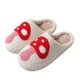 thumbnail image 5 of Mushroom-Zapatillas de algodón con cara sonriente para mujer, pantuflas cálidas de felpa arcoíris para interiores, corazón de melocotón, popular, Invierno, 5 of 5
