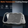 thumbnail image 3 of Funda magnética para iPhone 17 Pro Max, compatible con MagSafe, diseño de marco ondulado transparente 2025, funda protectora de borde suave, bonita, transparente, mate, a prueba de golpes, 3 of 6