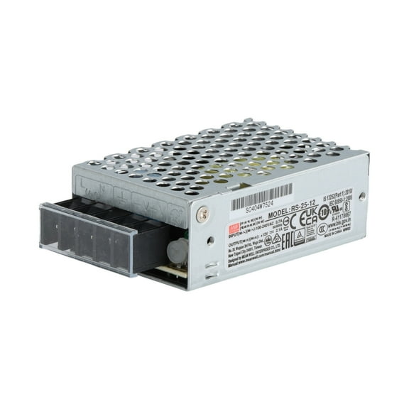 Feedannce 12V 2.1A 25.2W Switching Power Supply, Universal AC Input, MEAN WELL RS-25-12
