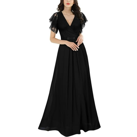 - Women's Long Chiffon Formal Evening Party Dresses Bridesmaid Dress Cocktail Prom Gown