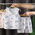 thumbnail image 3 of T-Shirt Shorts Outfit Set Toddler Boys Girls Sleeveless Clothing Kids Cartoon Tops Shorts 2Pcs Outfits Daily Playwear Outfits, 3 of 3