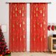 thumbnail image 4 of Cortina Navideña Smj251009003 | Decoración Navideña Grande de Poliéster de 132 X 274 Cm | Estampado de Copos de Nieve de Árbol de Navidad Verde y Rojo | Decoración para Fiestas En El Dormitorio y La, 4 of 6