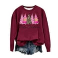 thumbnail image 2 of asdoklhq Clearance Plus Size Christmas Clothing,Women's Christmas Printed Round Neck Long Sleeved Top Loose Fitting Sweater, 2 of 4