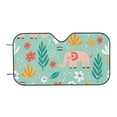 thumbnail image 7 of Balery Elephant And Flowers Windshield Sun Shade, Car Front Window Sunshade Cover ,Automotive Interior Portected Blocks Uv Rays For Car Pickup Truck Suv Accessories- Medium, 7 of 7